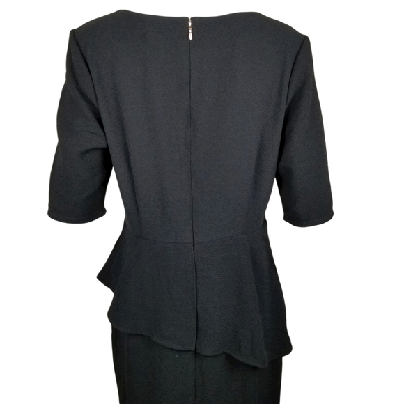 Thalia Sodi Size 12 Black Asymmetrica Peplum Dress - Picture 3 of 7